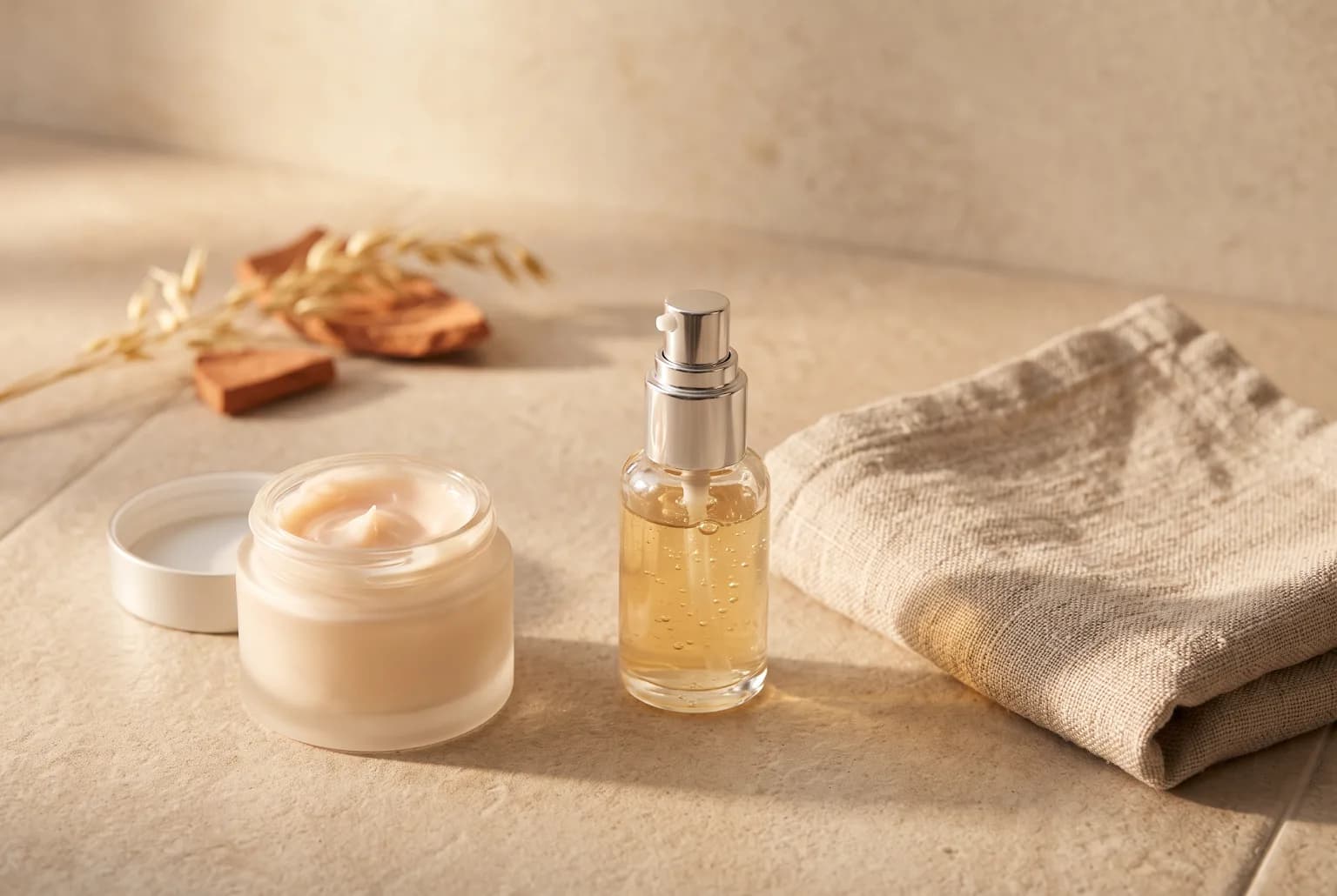Three-step sensitive skin exfoliation routine products