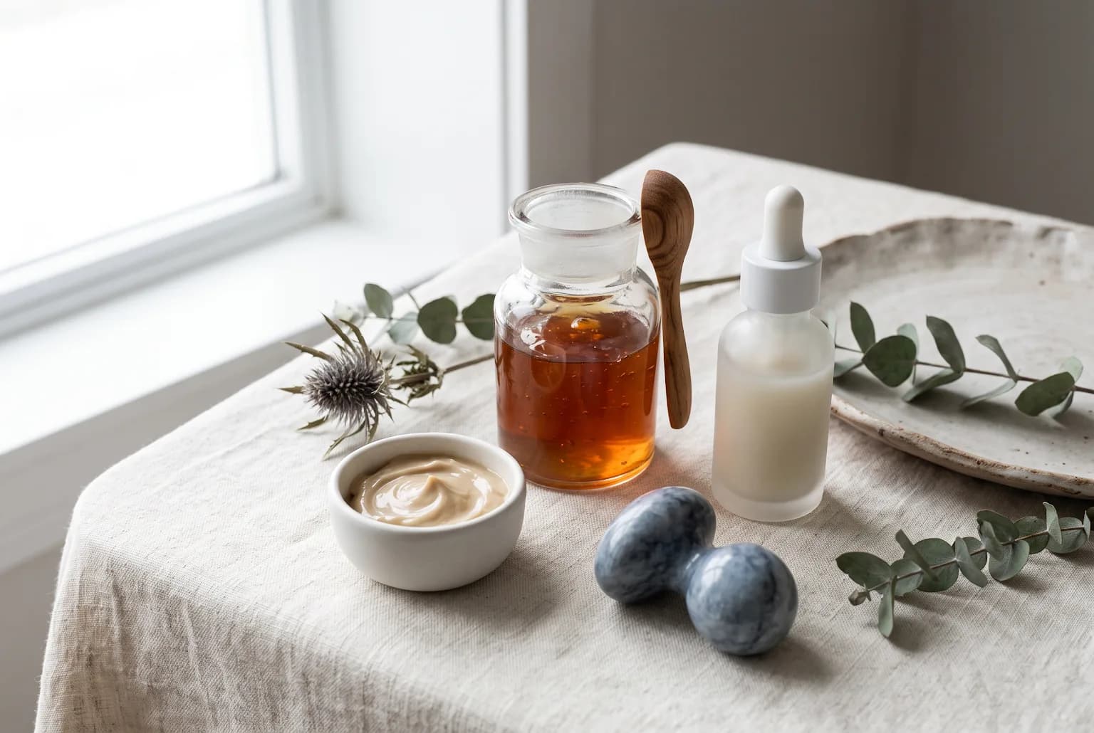 Calm, refined consultation space for considering professional wrinkle treatments