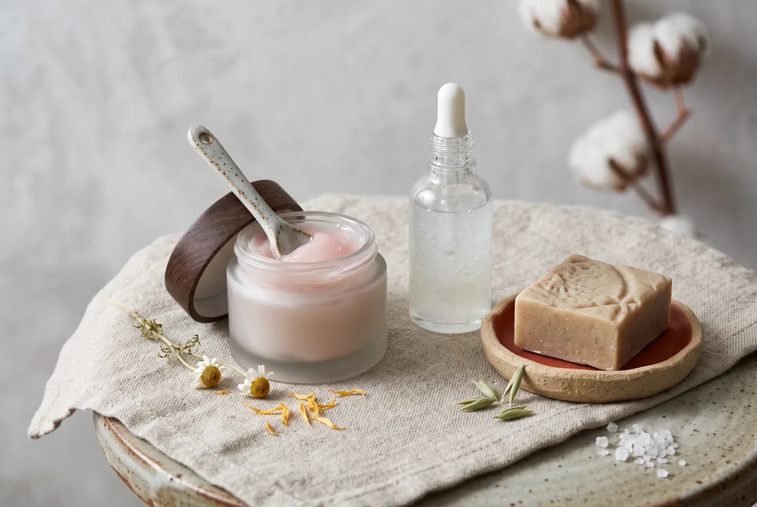 Hands using lukewarm water and a plain gentle cleanser at a sink