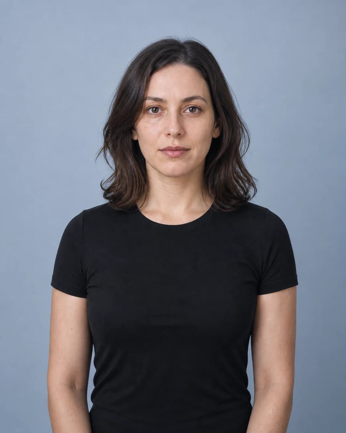 A Solvi facial scan showing measurement points on a person's face