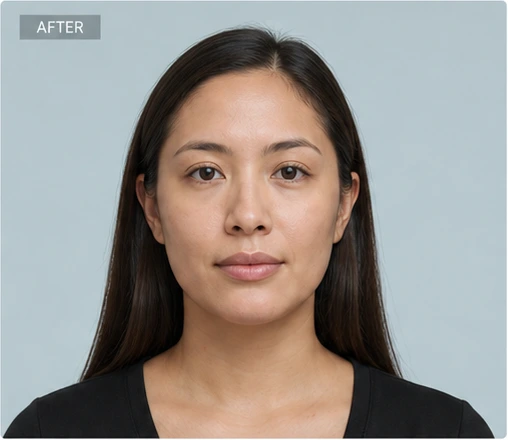 Projected appearance of Maya after following her personalized Solvi protocol